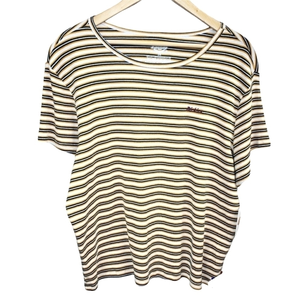DICKIES Striped Short Sleeve Shirt Size 3X